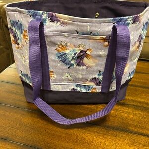 Handmade Disney Frozen Purple Tote Bag